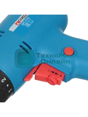 Дрель-шуруповерт аккумуляторная безударная СОЮЗ ДУС-2142 450Вт, 0-750 об/мин, 14.5Нм, рег.кр.мом. ДУС-2142