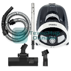 Пылесос Hyundai HYV-C1995 белый/черный, 250/1800 Вт, уборка сухая, пылесборник контейнер 1.5 л