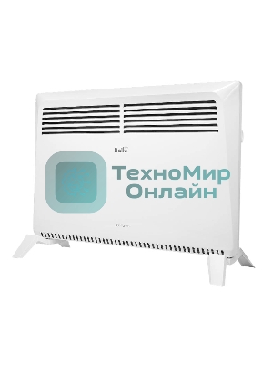 Конвектор электрический Ballu Solo Turbo BEC/SMT-2000 + Кронштейн CWM-02, белый, 2000 Вт, 25 м2, термостат