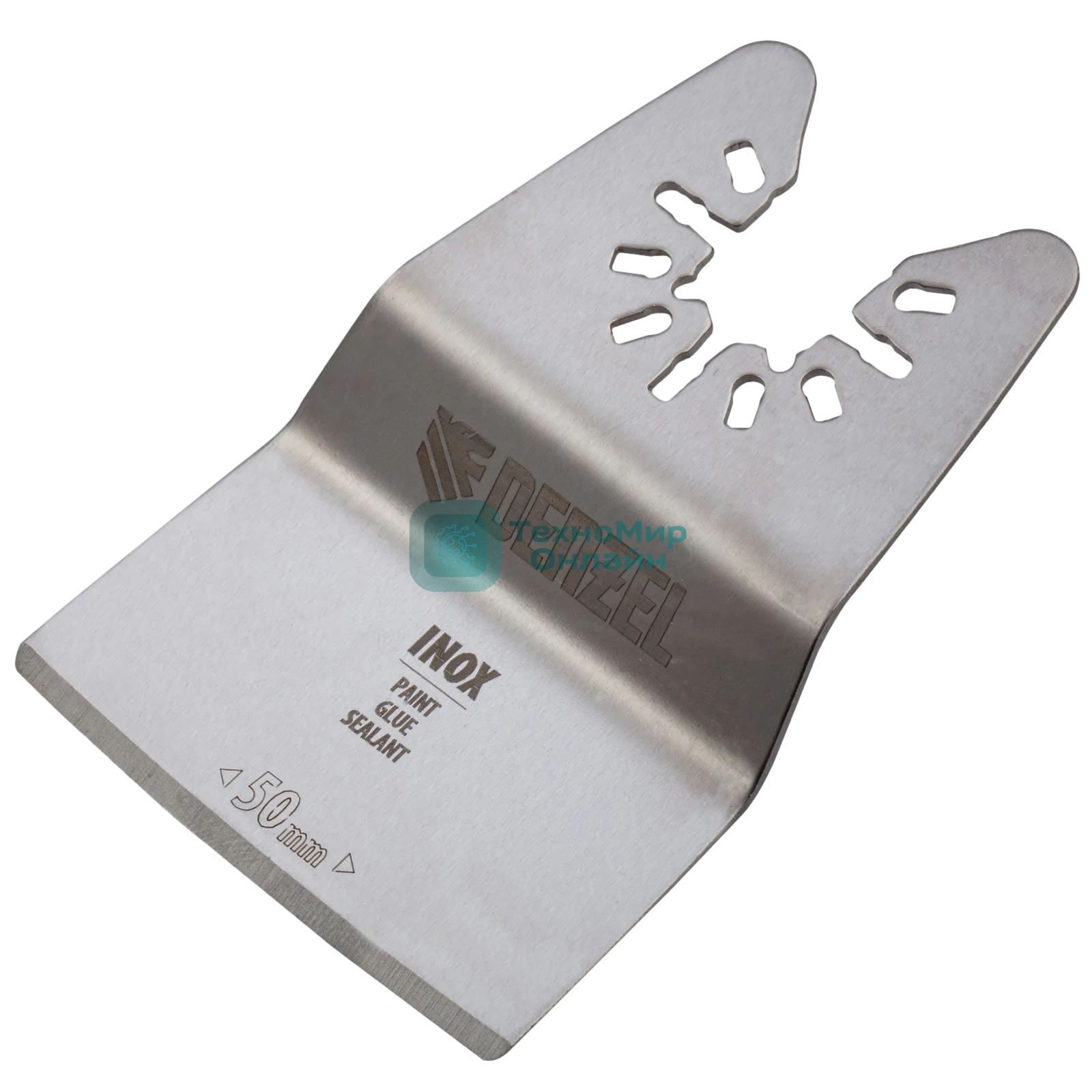 Насадка-шабер для МФИ Denzel Inox, для снятия краски, ширина 50 мм, ступенчатая