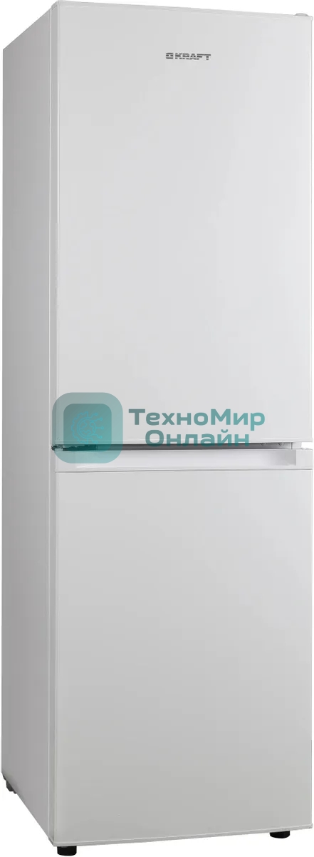 Холодильник Kraft KF-NF271W белый двухкамерный 129/64л морозилка снизу, No Frost