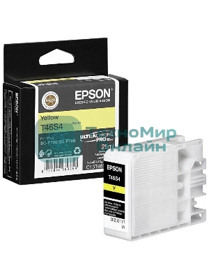 Картридж струйный Epson T46S4 (C13T46S400) желтый (25 мл) для SureColor SC-P700