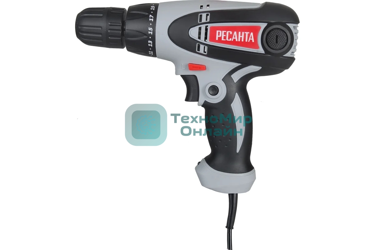 Дрель-шуруповерт Ресанта СШ-550-1 75/16/2, Сетевая, 550Вт