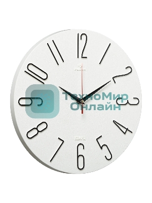 Настенные часы РУБИН 3010-001 белый/черный