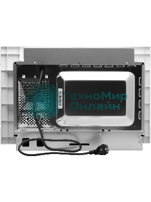 Микроволновая печь встраиваемая Hyundai HBW 2040 WG белый, 20 л, 800 Вт, переключатели - кнопки/поворотный механизм