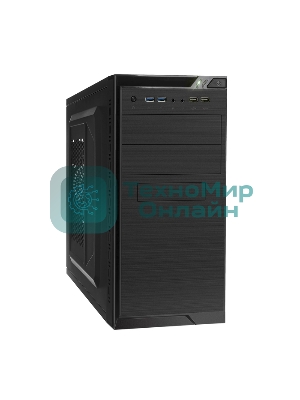 Компьютерный корпус Minitower ExeGate QA-412U-UNS450 (mATX, БП UNS450 с вент. 12см, 2хUSB+2хUSB 3.0, аудио, черный)