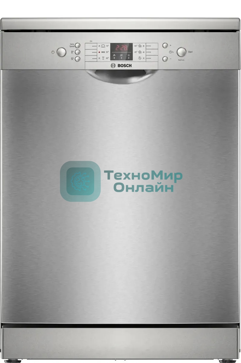 Посудомоечная машина Bosch SMS26DI00T, серебристый, 60 см, 13 компл., сушка теплообменник, 48 дБ, класс D