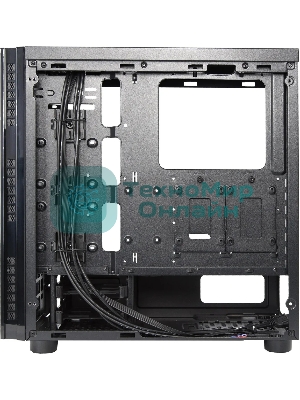 Компьютерный корпус CHIEFTEC HAWK AL-02B-TG-OP без БП, боковая панель из закаленного стекла, черный, ATX