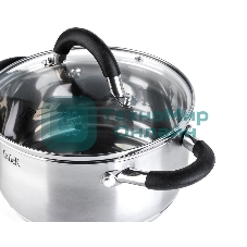 Кастрюля TalleR TR-11044 Шелборн с крышкой, 16,5 см, 2,2 л, нержавеющая сталь 18/10