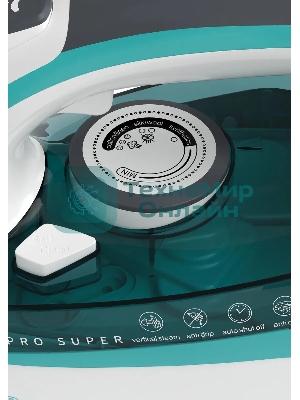 Утюг Candy CI-103 бирюзовый, 2400 Вт, 50 г/мин, 160 г/мин, 370 мл