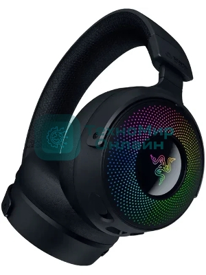 Гарнитура Razer Kraken V4 Pro чёрный, беспроводная + проводная, радиоканал, до 45 ч, подсветка