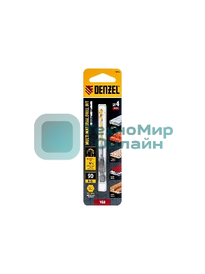 Сверло универсальное Denzel Multi cut, 4 мм