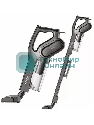 Пылесос вертикальный DEERMA Combo DX700S серый/черный, питание от сети, 210 Вт, уборка сухая, пылесборник 0.8 л