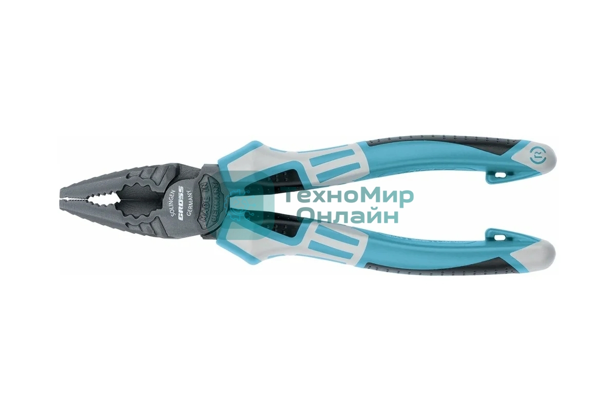 Плоскогубцы Gross 16973 комбинированные, 180 мм, трехкомпонентные рукоятки