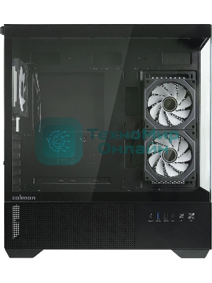 Компьютерный корпус ZALMAN CHRONIX V2, ATX, BLACK, WINDOW, 1xCombo (3.5’’ or 2.5’’), 1x3.5’’HDD, 2x2.5’’SSD, 1xUSB2.0, 1xUSB3.0, 1xUSB Type-C, SIDE 2x120мм ARGB, REAR 1x120мм ARGB