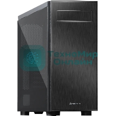 Компьютерный корпус CHIEFTEC HAWK AL-02B-TG-OP без БП, боковая панель из закаленного стекла, черный, ATX