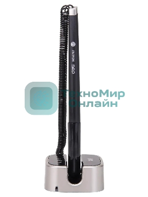 Ручка гелевая Deli E6797black черный, d=0.7мм, черные чернила, на подставке, линия 0.55мм