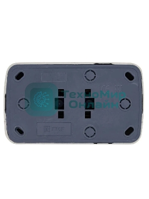 Розетка EKF EGR10-102-10 2-я, б/з, 10А, ОП Basic Минск белый