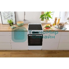 Плита электрическая Gorenje GEC5C42WG белый, конфорок 4 электрических, духовка 70 л, 50 см x 85 см x 59.4 см (без крышки)
