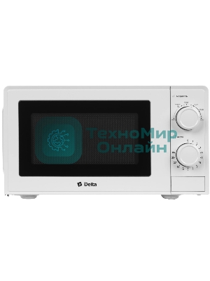 Микроволновая печь Delta DL-84L20 белый, 20 л, 700 Вт, переключатели - поворотный механизм