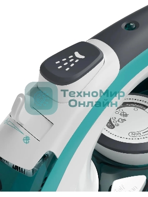 Утюг Candy CI-103 бирюзовый, 2400 Вт, 50 г/мин, 160 г/мин, 370 мл