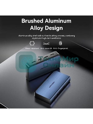 Переключатель (switch) 3x1 Vention HDMI v2.0