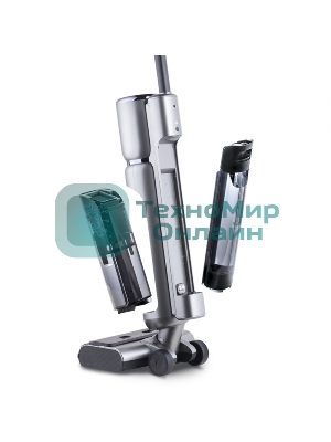 Пылесос вертикальный Thomas AQUA FLOORCLEANER CORDLESS (785501) серый, питание от аккумулятора, 21 Вт, уборка влажная, пылесборник 0.72 л, работа от АКБ max 35 мин.