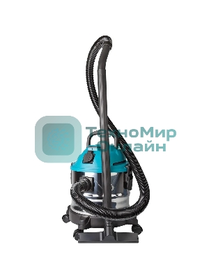 Строительный пылесос Bort BSS-1015 голубой/серебристый, 285/1250 Вт, уборка сухая/влажная, пылесборник контейнер, 15 л
