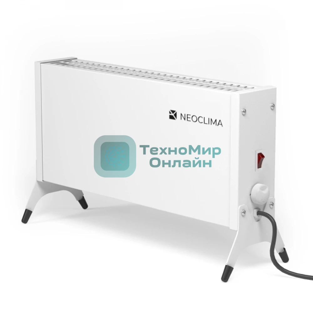 Конвектор электрический Neoclima Nano 1000W белый, 1000 Вт, 15 м2, термостат