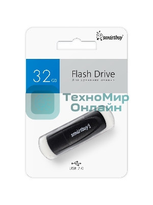 Флешка USB Smartbuy Scout Black (SB032Gb2SCK), 32Gb, USB 2.0, R/W 13/8, черный