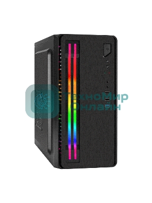 Компьютерный корпус Minitower ExeGate mEVO-7805-XP450 (mATX, БП XP450 с вент. 12см, 2*USB+1*USB 3.0, аудио, черный, с 2*RGb подсветкой)