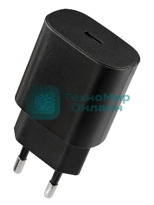 Сетевое зарядное устройство Defender UPA-125 25W,USB C,кабель Type-C,черный