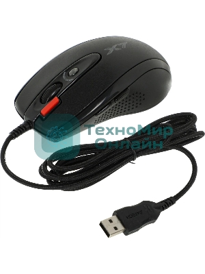 Мышь проводная A4Tech XL-750BK черный, 3600 dpi, USB, кнопки - 7