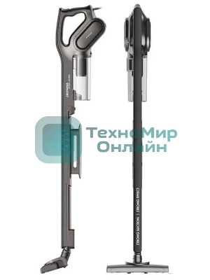 Пылесос вертикальный DEERMA Combo DX700S серый/черный, питание от сети, 210 Вт, уборка сухая, пылесборник 0.8 л