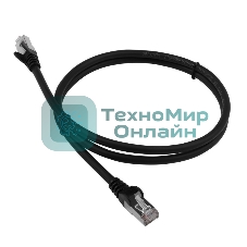 Патч-корд LANMASTER LAN-PC45/S6-2.0-BK FTP вилка RJ-45-вилка RJ-45 Cat.6 2м черный LSZH (уп.:1шт)