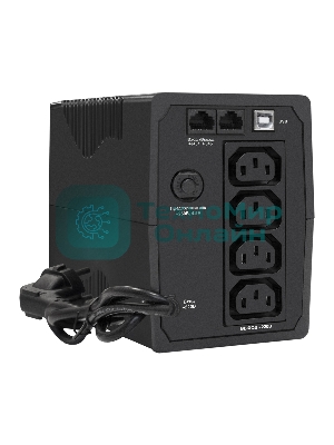 Источник бесперебойного питания ExeGate EP285579RUS SpecialPro Smart LLB-600.LCD.AVR.C13.RJ.USB 600VA/360W, LCD, AVR, 4*IEC-C13, RJ45/11, USB, черный