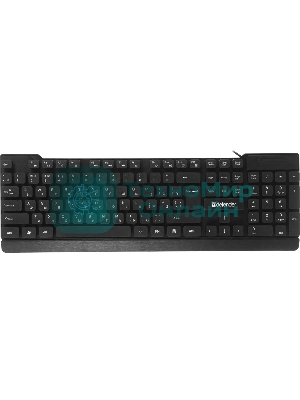 Комплект клавиатура+мышь Defender York C-777 проводной, USB, 1000 DPI, чёрный