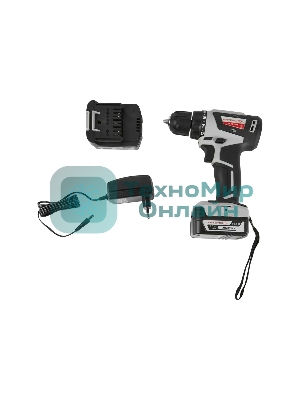 Дрель-шуруповерт ИНТЕРСКОЛ ДА-10/14,4В, 14,4 В, 2 Ач, 38 Нм, бесщеточный