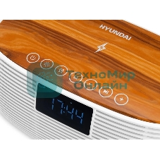 Радиобудильник Hyundai H-RCL231 белый LCD подсв:белая часы:цифровые FM