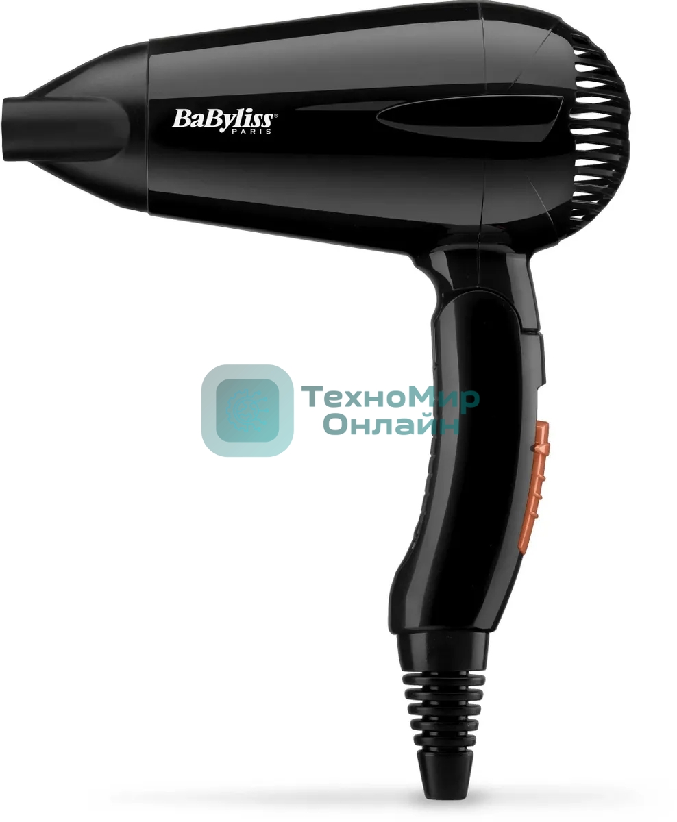 Фен BaByliss 5344E черный, 2000 Вт, компактный