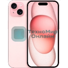 Смартфон Apple iPhone 15, 6/256Gb, розовый