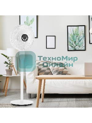 Вентилятор напольный Coolfort CF-2030 50Вт скоростей:3 ПДУ белый/черный