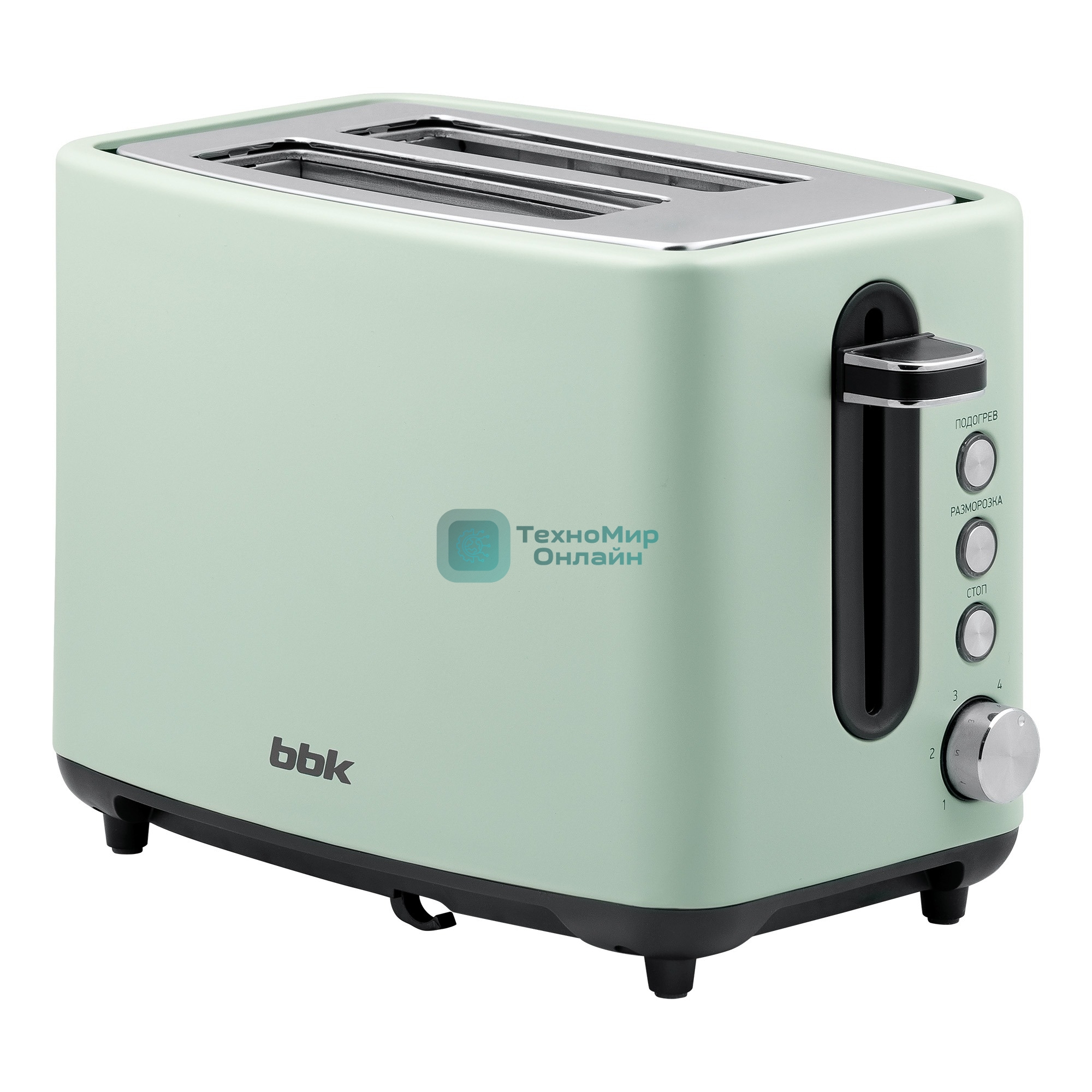 Тостер BBK TR85 серо-зеленый