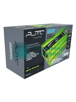 Автомобильный инвертор (преобразователь) 12В в 220В, Модель QUMO QAI-PSW-914-2000 (AVCPSW-Q2000)