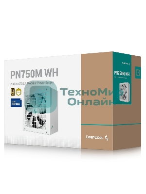 Блок питания Deepcool/GamerStorm PN750M WH V2 Game Storm Gen.5, 750Вт, 80 PLUS Gold, 120мм, белый