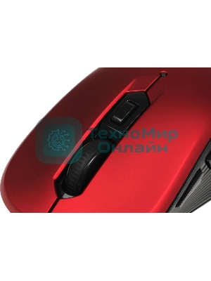 Мышь беспроводная Defender Gassa MM-105 красный, 1600 dpi, радиоканал, USB, кнопки - 6