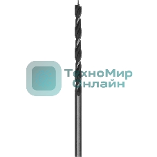 Сверло Сибртех по дереву Д=3 мм Дл=60 мм (1 пред.) для дрелей