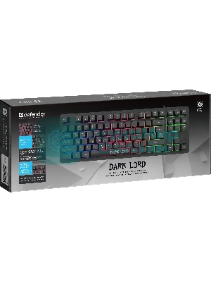 Клавиатура проводная Defender Dark Lord GK-580, USB, черный