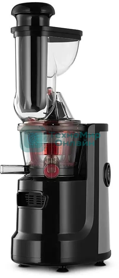 Соковыжималка Kitfort КТ-1162 чёрный, шнековая вертикальная, 150 Вт, 1000 мл, электронное, реверс