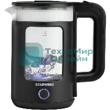 Чайник электрический Starwind SKG1053 1.7 л, 1800 Вт, черный